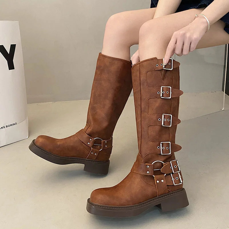

2023 Fashion Women Boots Winter Over The Knee Heels Quality Suede Long Comfort Square Botines Mujer Thigh High Boot Botas Mujer