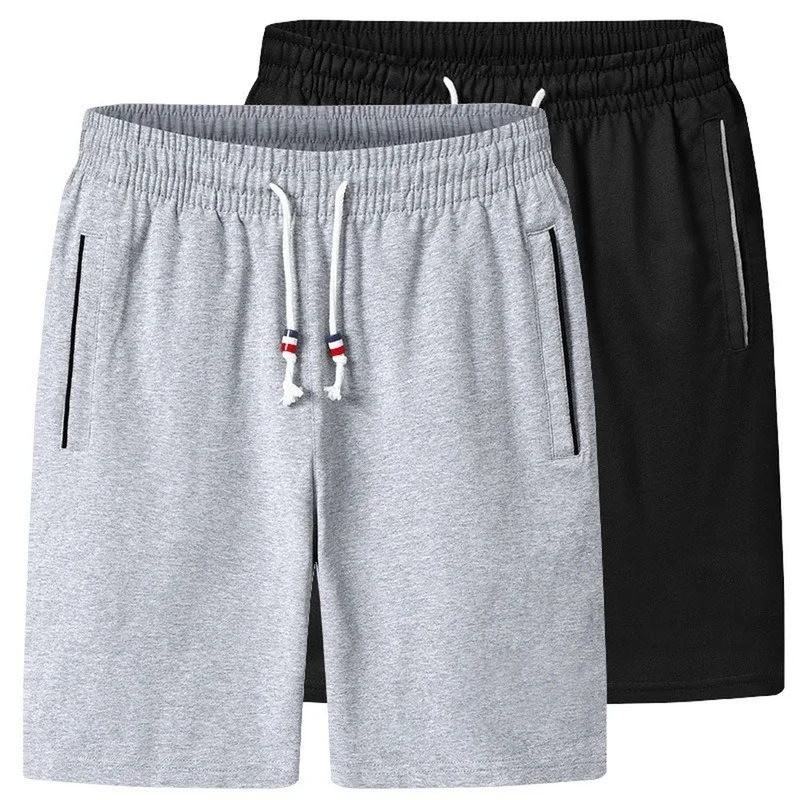 Grey Shorts Men Drawstring Elastic Waist Shorts Men Jogger Shorts Sports Wear Summer Trousers Bottoms Workout Plus Size 6XL
