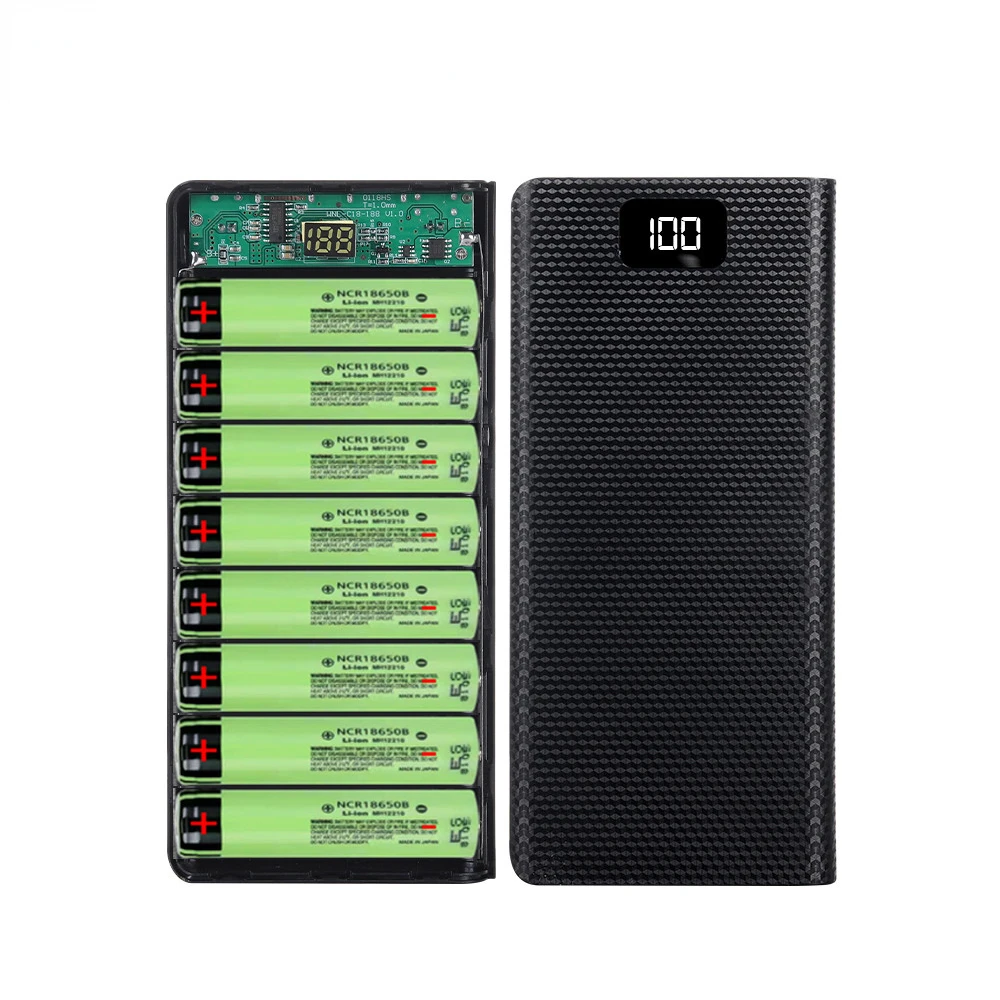 

Hot Sales For Charging Mobile Phones Portable 8*18650 Power Bank Case External 5V 2A Battery Charge Storage Box Shell Micro USB