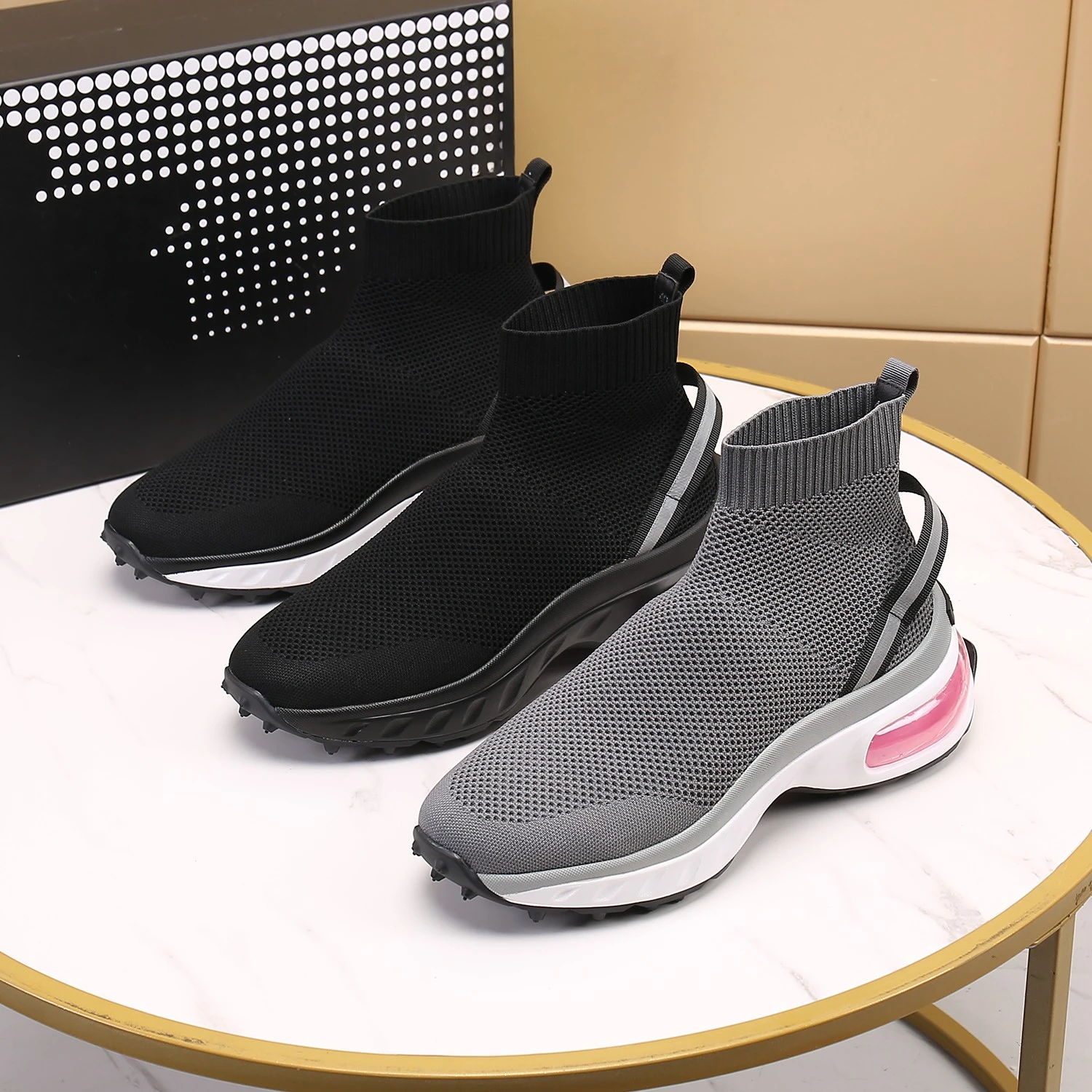 

2023 Italy ICON Brand Men's Slip-on Mesh Casual Highstreet Sneakers Men DSQ2 Design Hombre Tenis Masculino High Shoes