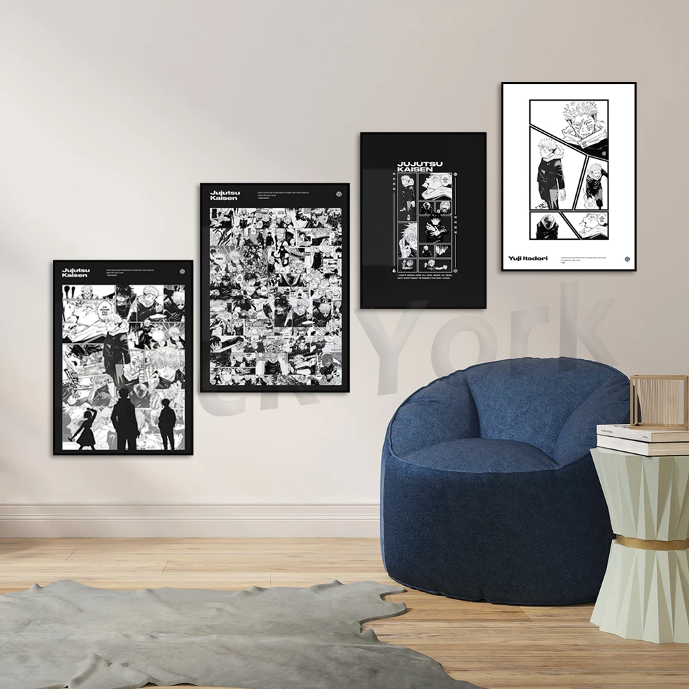 

Jujutsu Kaisen Poster Wall Decor Manga, JJK minimalistic Anime Poster, Manga Decor, JJK simple modern poster, Itaodri poster