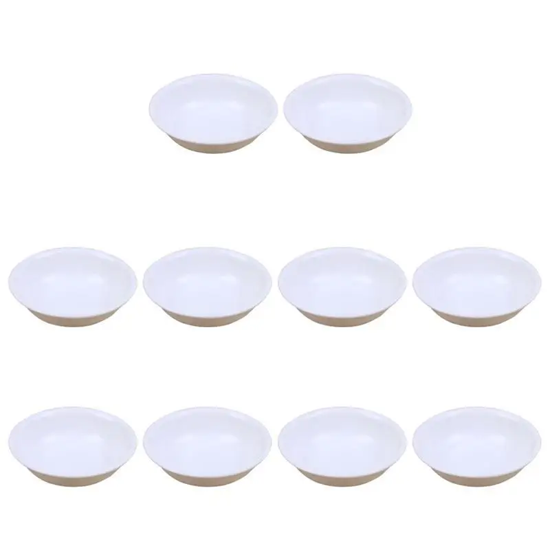

Sauce Dish Bowls Plates Dipping Dishes Bowl Seasoning Serving Appetizer Food Tray White Soy Mini Plastic Round Sushi Dip Snack