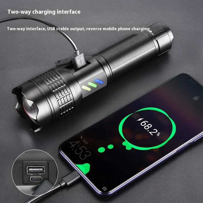 Перезаряжаемый Через USB Супер Яркий Светодиодный Фонарик