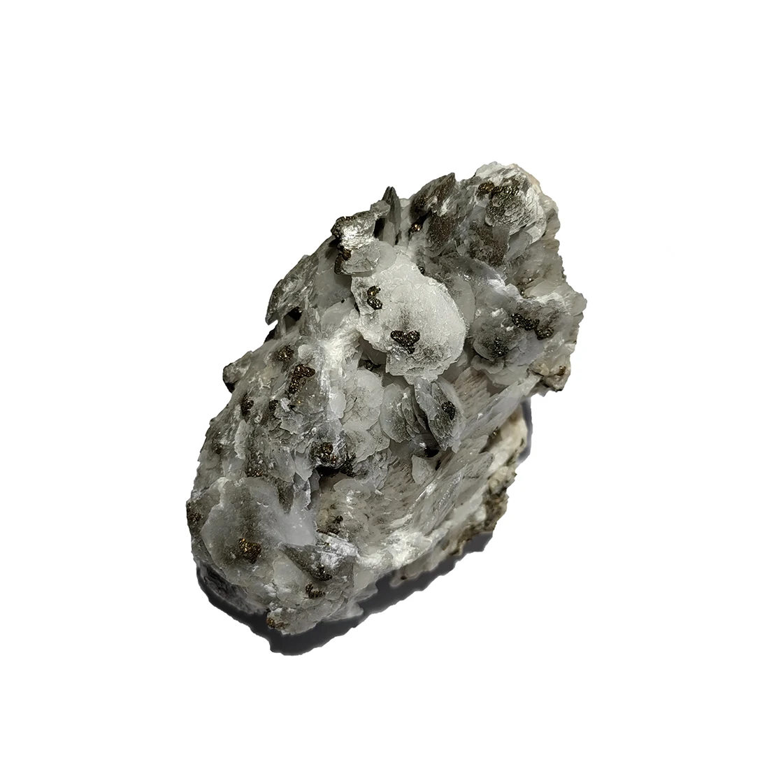 

316g C0-7D Natural Calcite Pyrite Mineral Crystal Specimen From Hunan PROVINCE CHINA