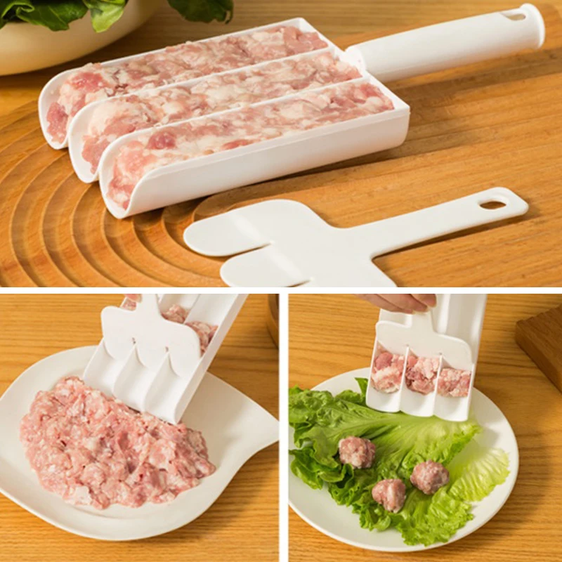 

1pc Plastic Meatball Maker Set Fried Fish Beaf Meat Making Balls Mold Spoon Meat Tools Kitchen Gadgets Cooking Accessories