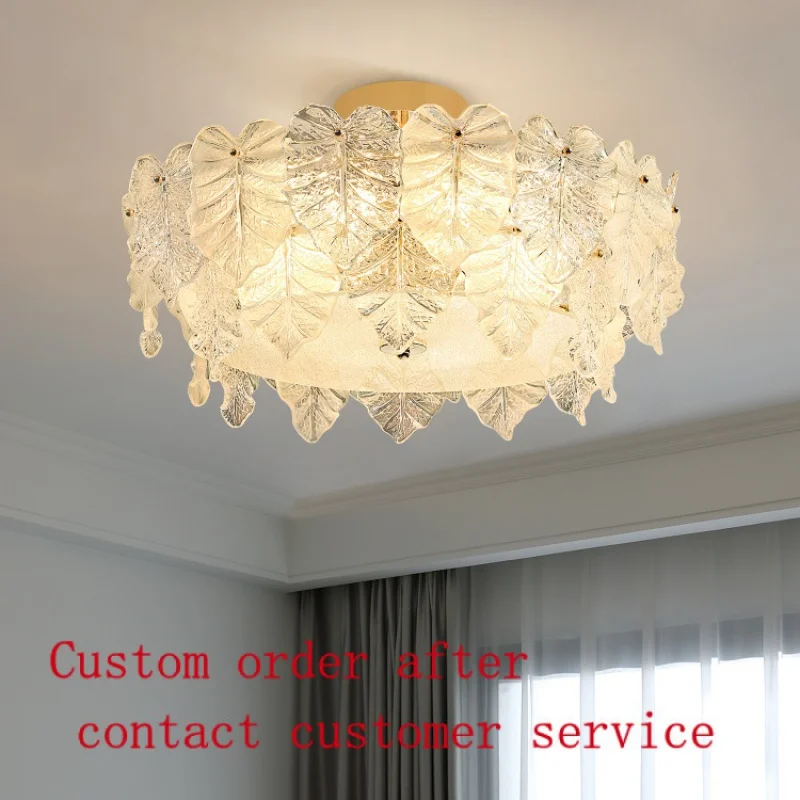 

modern ceiling lamp simple fashion art design leaves cover Chandeliers Ceiling Luxury light