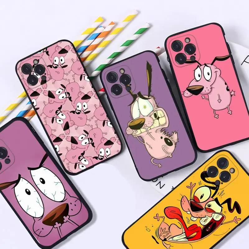 

Dog-Courage-The-Cowardlly Phone Case For iPhone 8 7 6 6S Plus X SE 2020 XR XS 14 11 12 13 Mini Pro Max Mobile Case