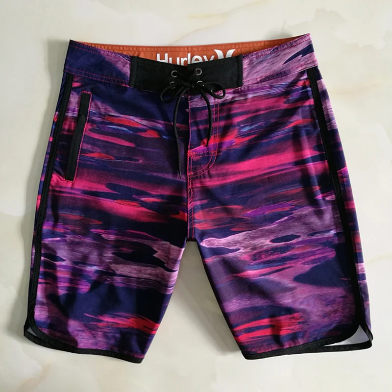 

Summer Men Shorts Geometric Letter Quick Drying Swimwear Elastic Waist Short Pants for Mens Beachshort Trunks 0060-4