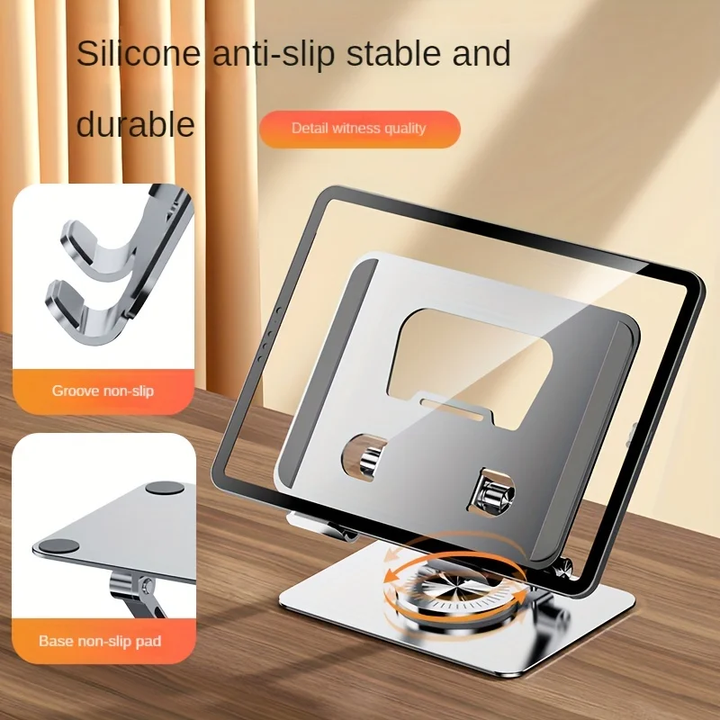 

Tablet Stand Stand Stabilizer Stand 360 Degree Rotating Non-slip Design Height Adjustable Aluminium Phone Stand
