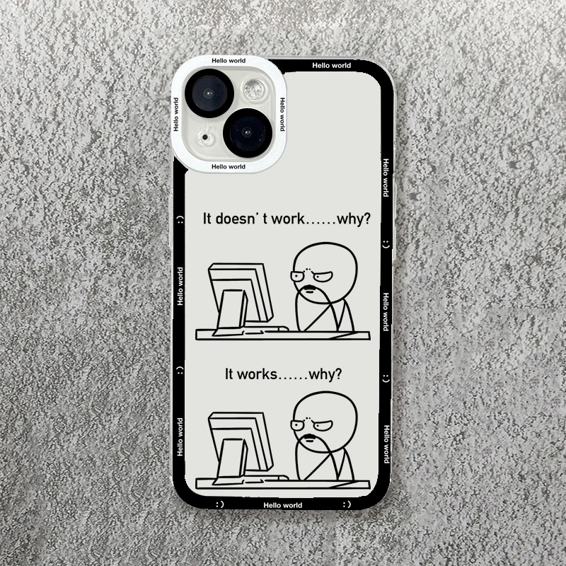 Чехол с забавным мультипликационным программатором для Samsung Galaxy S23 Ultra S22 S21 Plus S20 FE