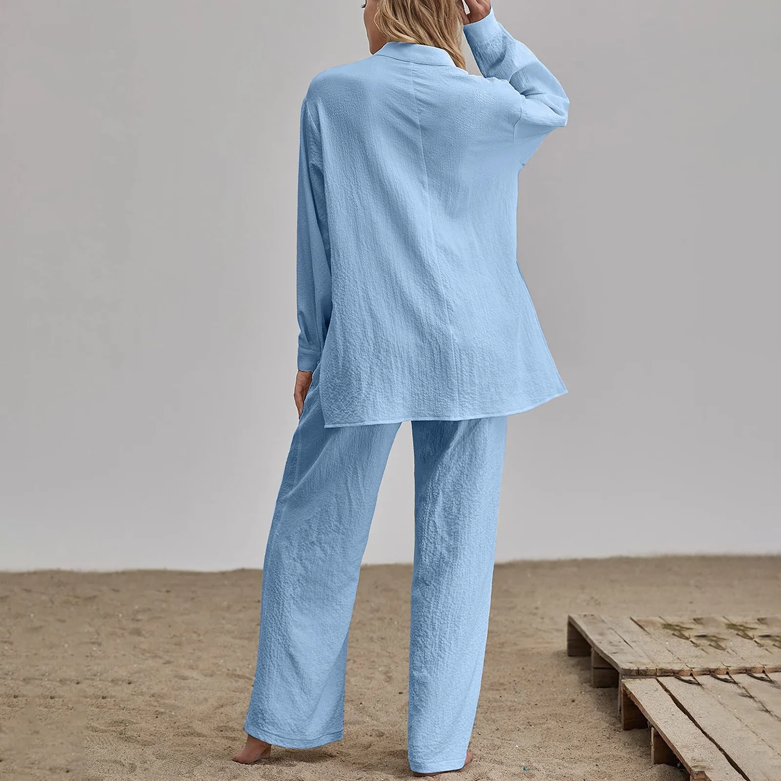 Женские комплекты хлопковых брюк летние повседневные брючные костюмы из двух