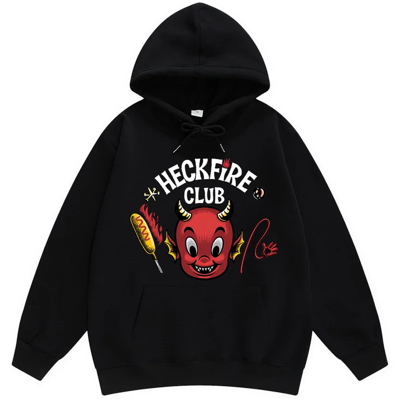 

2022 Men Streetwear Hoodie Sweatshirt Funny HECKFIRE CLUB Hoodie Autumn Harajuku Hooded Pullover Hip Hop Hipster