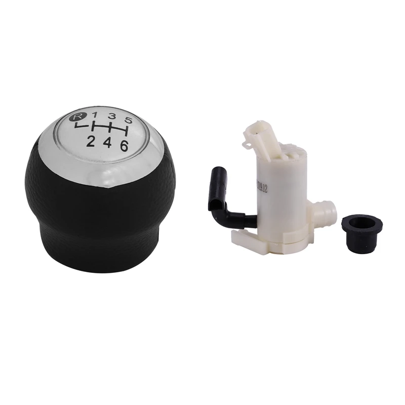 

6 Speed Shift Lever Knob Head For Toyota Corolla 1.8Mt 2007-2013 & Windshield Washer Pump For Honda Civic 2008-2011