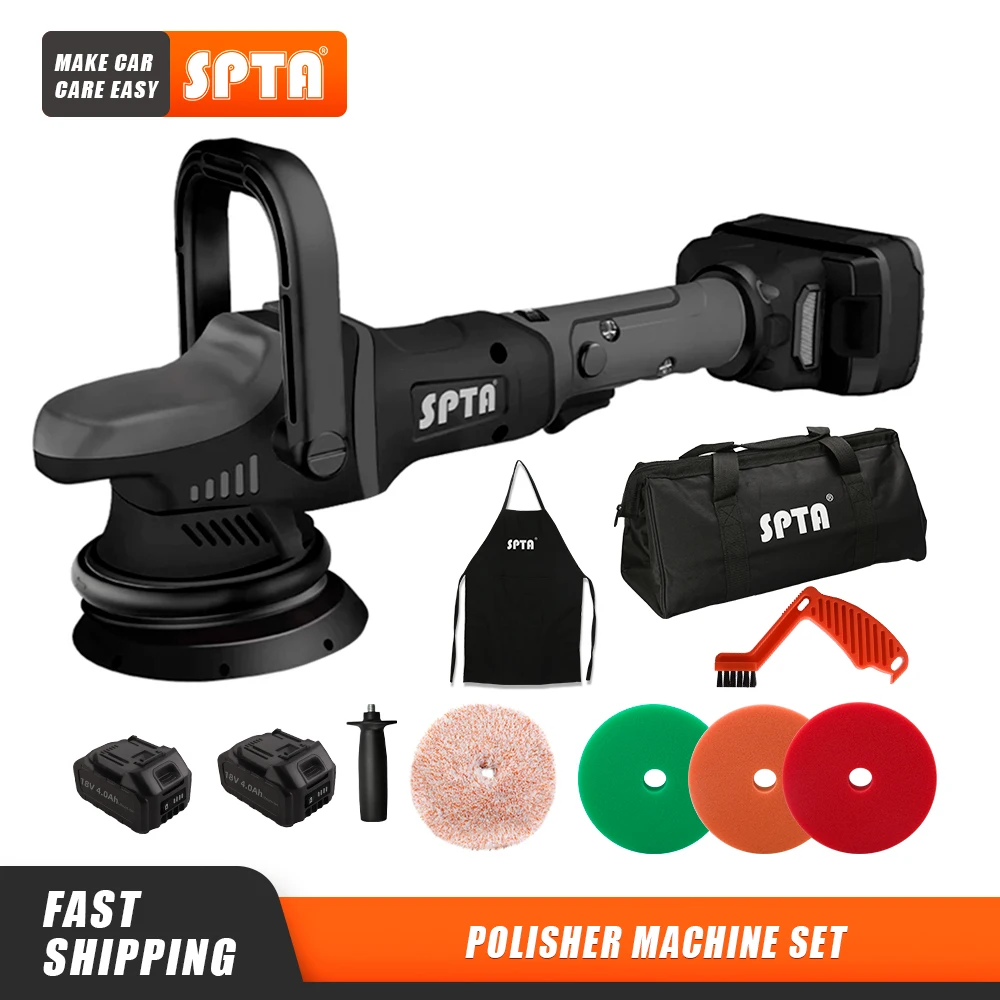 SPTA 18V 125mm Cordless Dual Action Car Polisher Orbit Polis