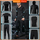 Мужская спортивная одежда для тренировок в тренажерном зале, фитнеса, костюмы для тренировок, бега, спортивная одежда, спортивный костюм