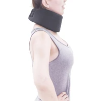 unisex soft foam cervical collar neck brace support adjustable shoulder pain relief black blue stripe support health care tool