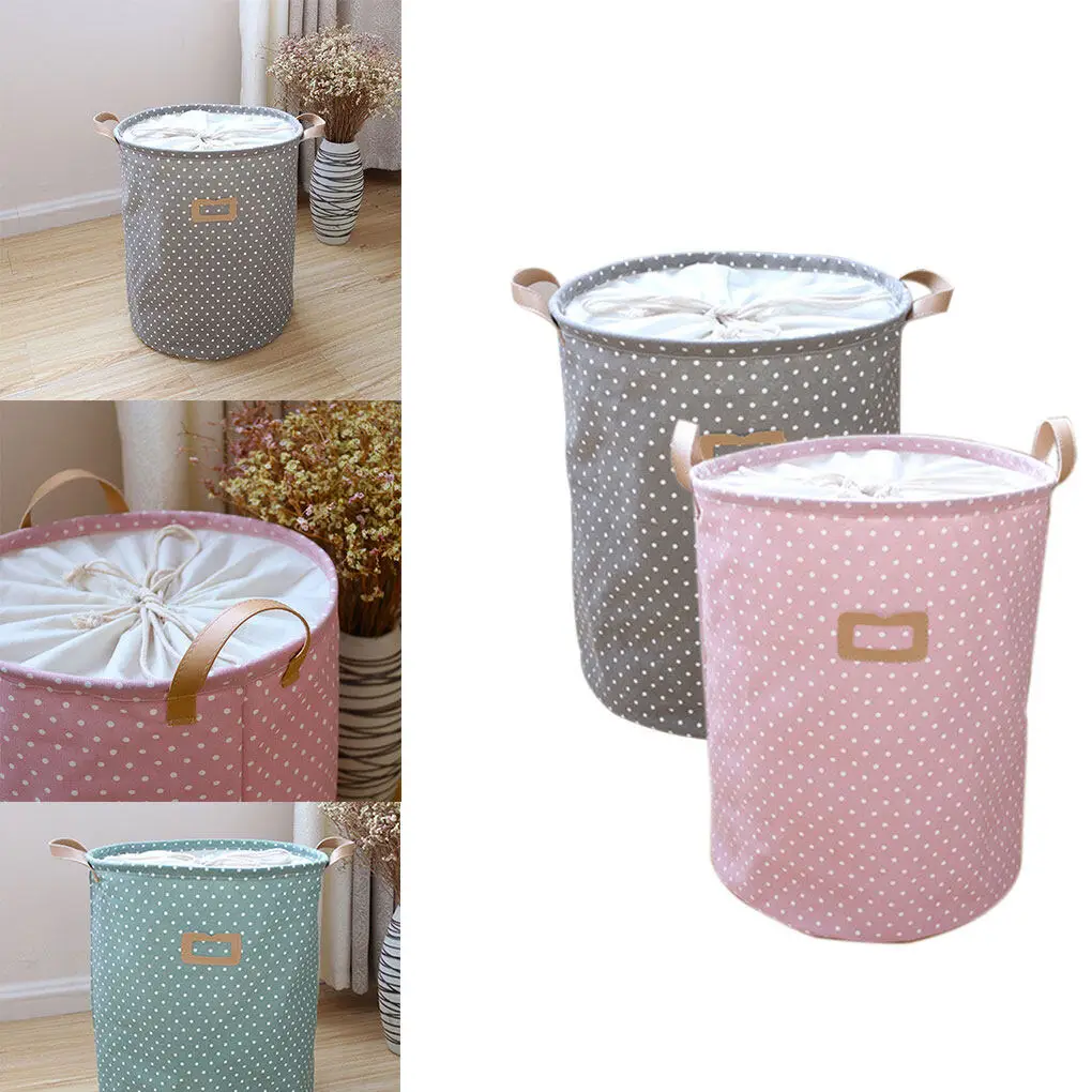 

Dot Laundry Hamper Bag Clothes Storage Baskets Home Clothes Barrel Kids Toy Storage Laundry Container