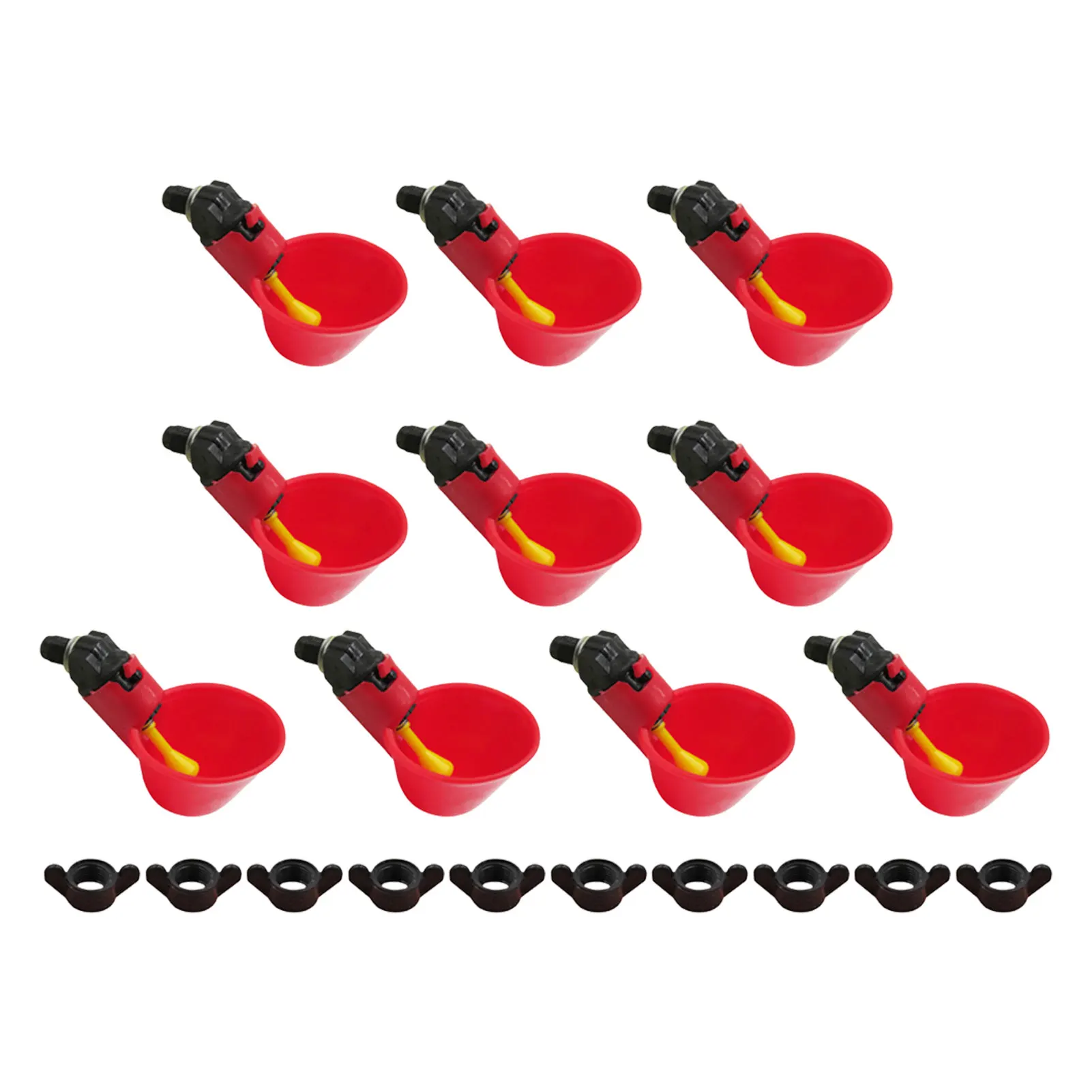 

10-PCS Chicken Water Cups 10-PCS Multipurpose Chick Drinking Bowl Chicken Supplies Multipurpose Chicken Coop Accessories For