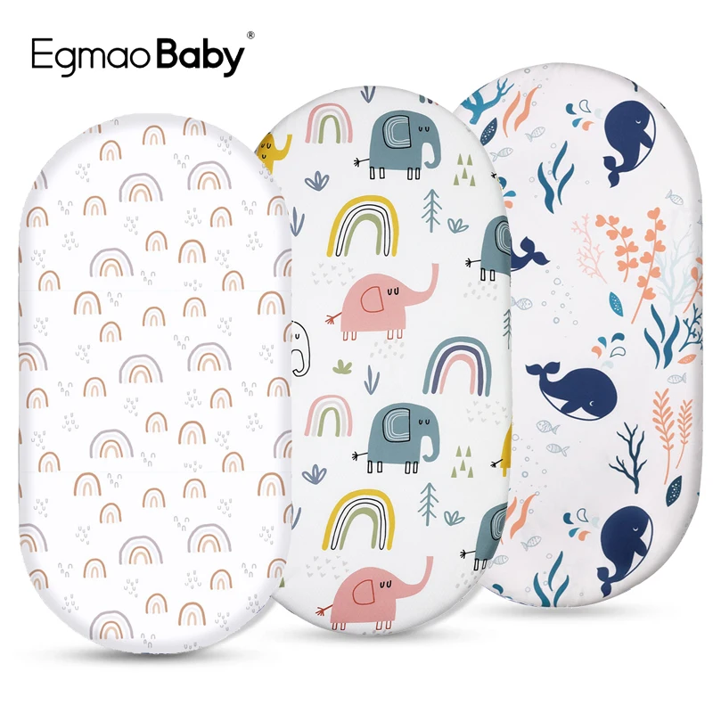 Universal Bassinet Sheets for Boys & Girls 100% Microfabric Crib Fitted Sheet Newborn Changing Pad Covers Baby Bedding Sheet Set