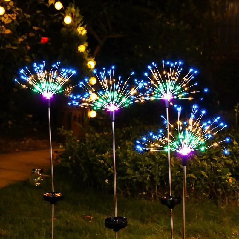 

Solar Firework Lights Decorative Solar Lamps Waterproof 8 Modes DIY Shape Landscape Outdoor Decor for Pathway Backyard Lawn