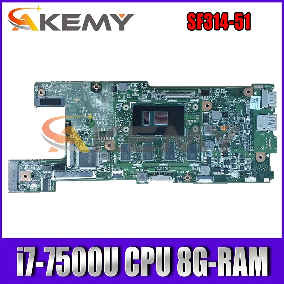 

NB.GKK11.00J для Acer Swift 3 SF314-51 SF314-51G S3-471G S30-10 материнская плата для ноутбука с процессором i7-7500U 8G-RAM 100% полностью протестирована