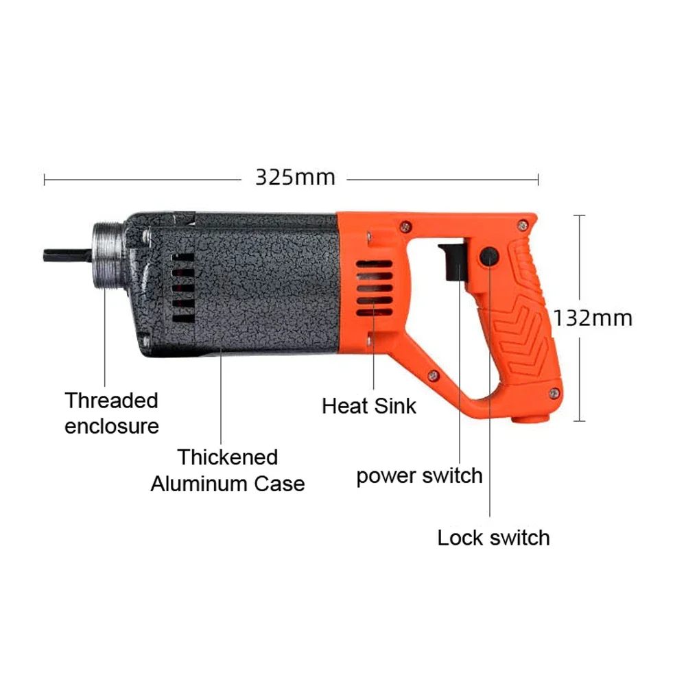 Электрический вибратор 1250 Вт Вибрационный инструмент ручной для бетона с валом