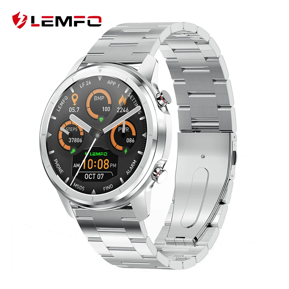 LEMFO LF26 1.3 Inch Full Touch 360*360 HD Amoled Screen Smart Watch Men Bluetooth 5.0 Weather Face Smartwatch For Android |
