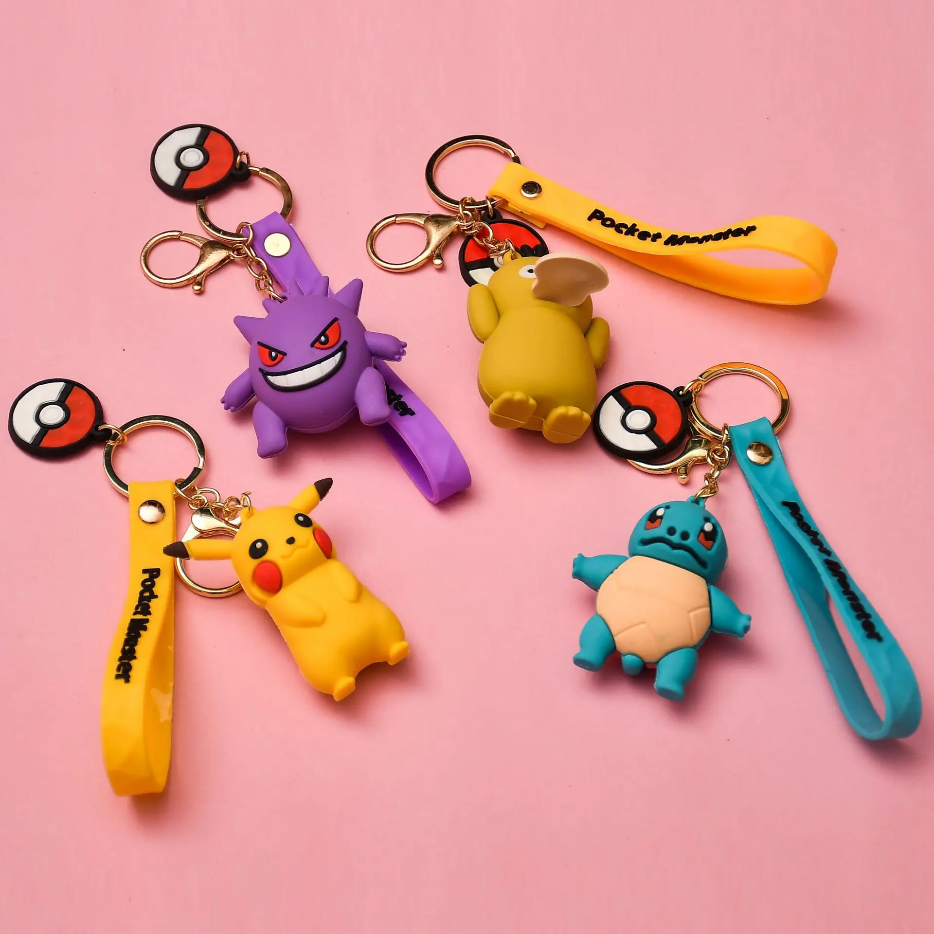 

Pokemon Keychain Pikachu Squirtle Key Chain