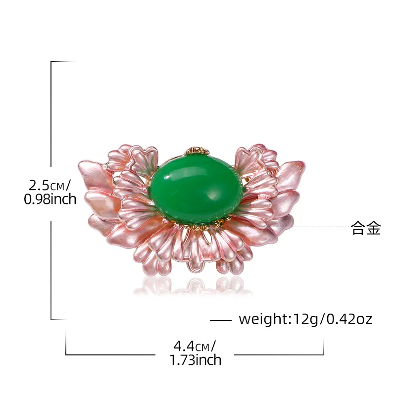 Элегантные хрустальные броши с лепестками цветов Haitang высококачественные