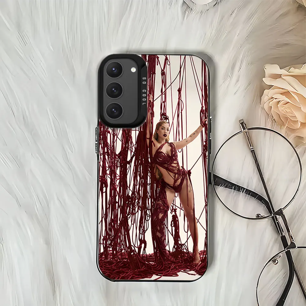 Singer Kiana Ledé Cut Ties For Samsung Galaxy A52 A324G S23 S22 S24 Ultra Black White Shockproof Cover Laser IMD Phone Case