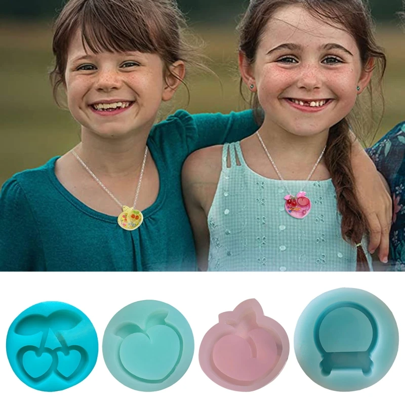 

Cherry Peach Ball Shaker Silicone Mold Epoxy Resin Quicksand Pendant Keychain Ornament Casting Mould Tray DIY Crafts 124A