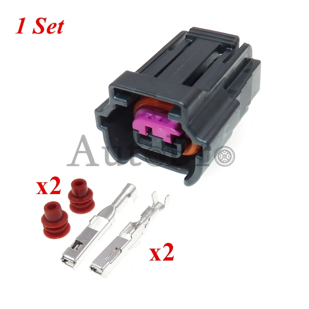 

1 комплект, 2 отверстия 6189-6872 AC в сборе, автомобильная топливная форсунка, провод, водонепроницаемая электрическая розетка для VW Audi 8E 0973722