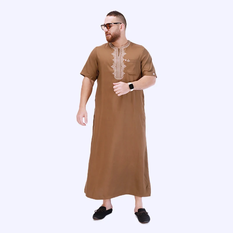 Muslim Men Clothing Abaya Tenue Musulmane Pour Homme Kaftan Jubba Thobe Looser Casual Dubai Saudi Arabia Robe Islamic Habits Eid