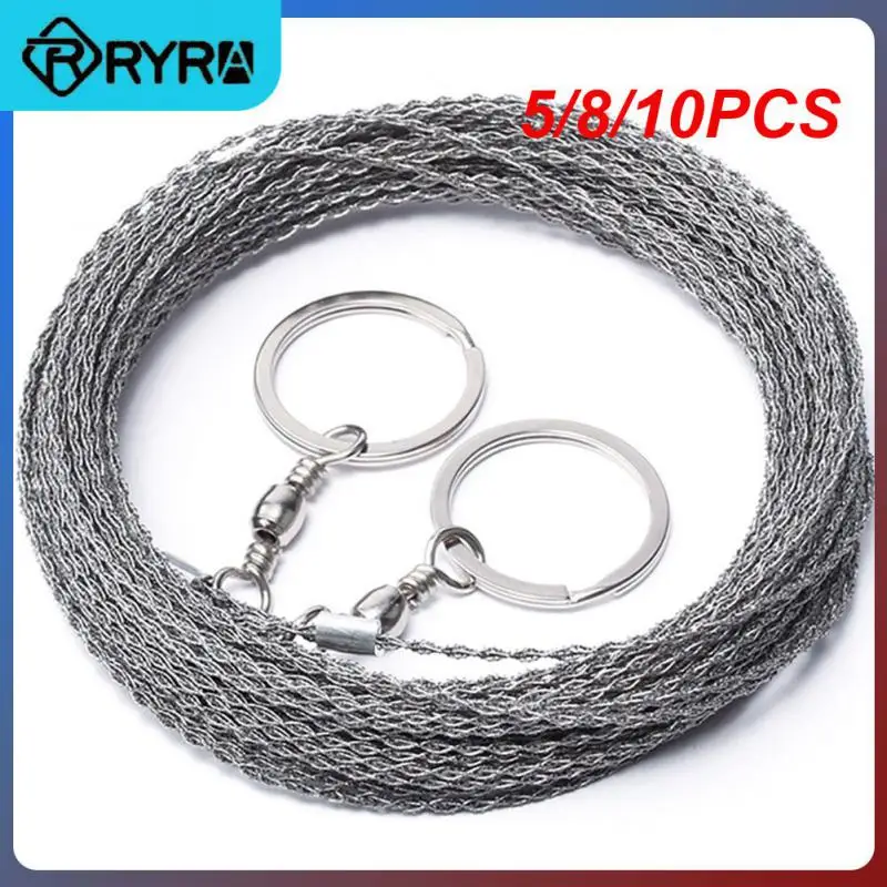 

5/8/10PCS Portable Saw Chain Stainless Steel Rope Stainless Steel Wire Saw Wood Divine Tool Outdoor Gear String Hand Hacksaw