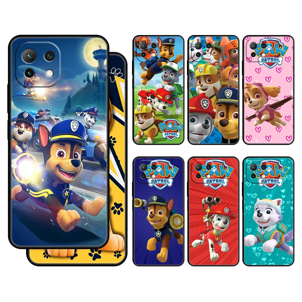 

PAW Patrol Case Cover for Xiaomi Mi 12 11 Lite 11T 9T 10T Note 10 K40 Pro K50 K40s Gaming Cell Capinha Back Armor TPU Capa