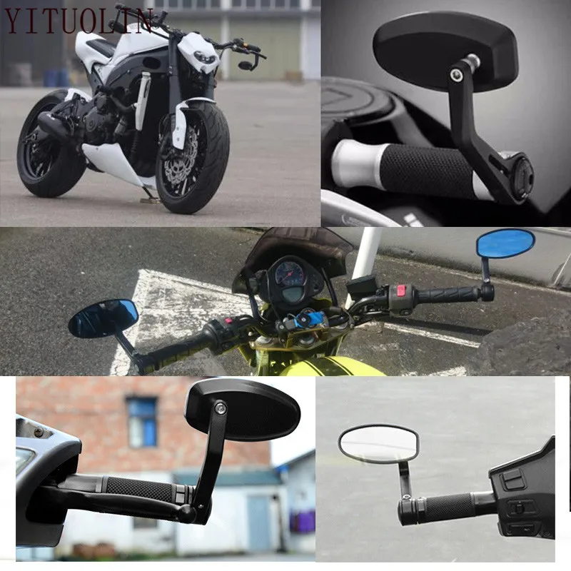 Motorcycle Rearview Mirror Bar End Side Mirrors For YAMAHA XJ 600 TDM 850 TTR 250 TRACER 700 R6 2008 AEROX 50 YBR 125 PARTS images - 6