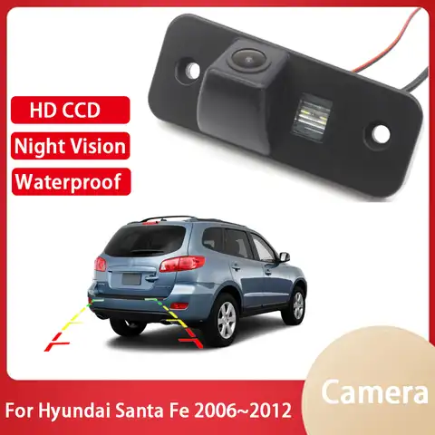 Автомобильная камера заднего вида с функцией ночного видения для Hyundai Santa Fe 2006 2007 2008 2009 2010 2011 2012 HD