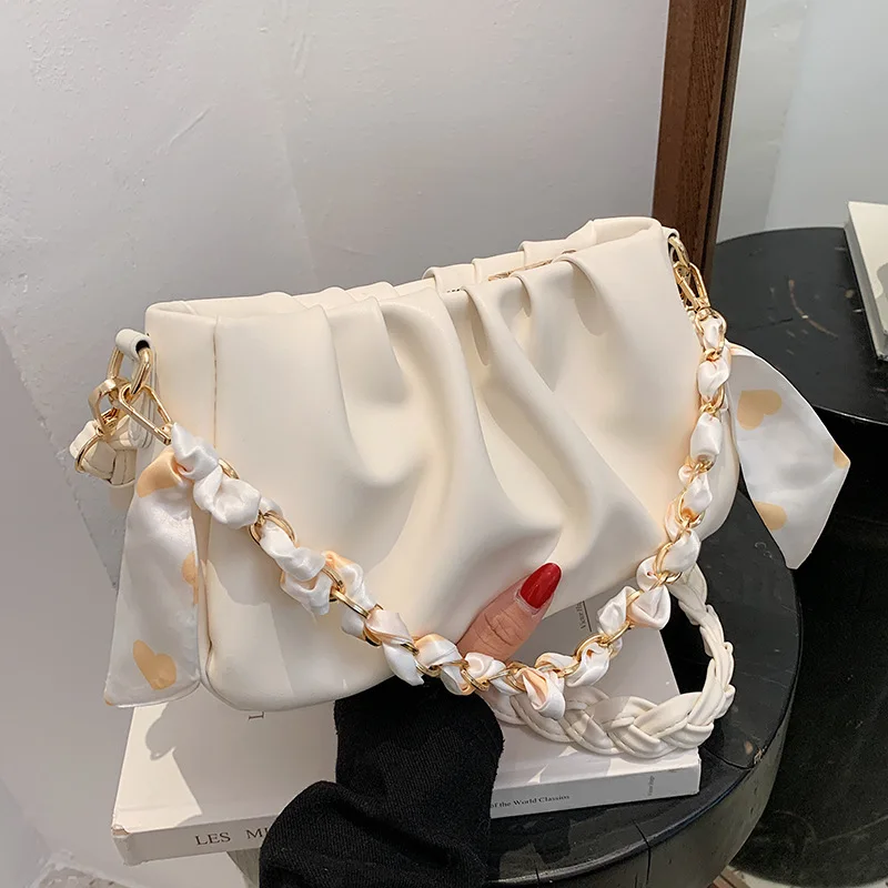 Белая женская нишевая сумка на одно плечо новинка 2023 сумка-мессенджер с