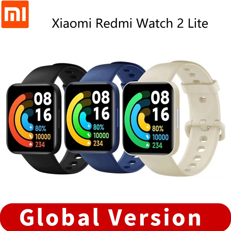 

Смарт-часы Redmi Watch 2 Lite, Bluetooth, Mi Band, 100% дюйма, HD, GPS