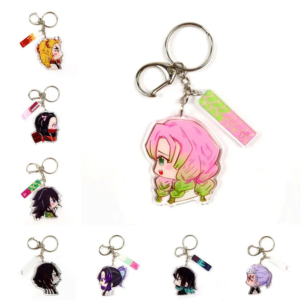 

Cute Demon Slayer Kimetsu no Yaiba Kanroji Mitsuri Kochou Shinobu Cosplay Acrylic Keychain Accessorie Pendant Key Ring Fan Gift