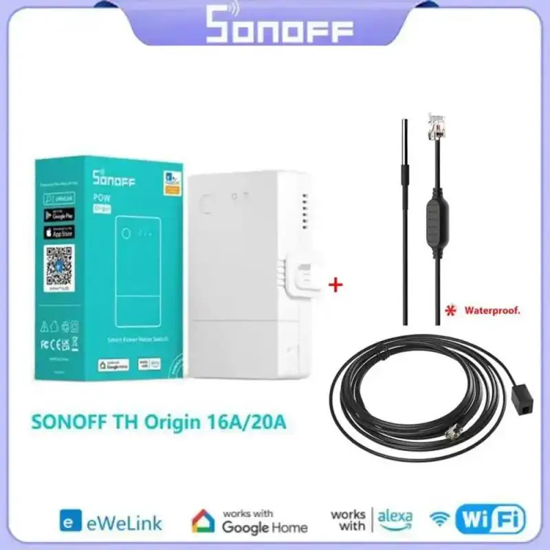 Переключатель SONOFF TH Origin с поддержкой Wi-Fi и контроллером температуры влажности