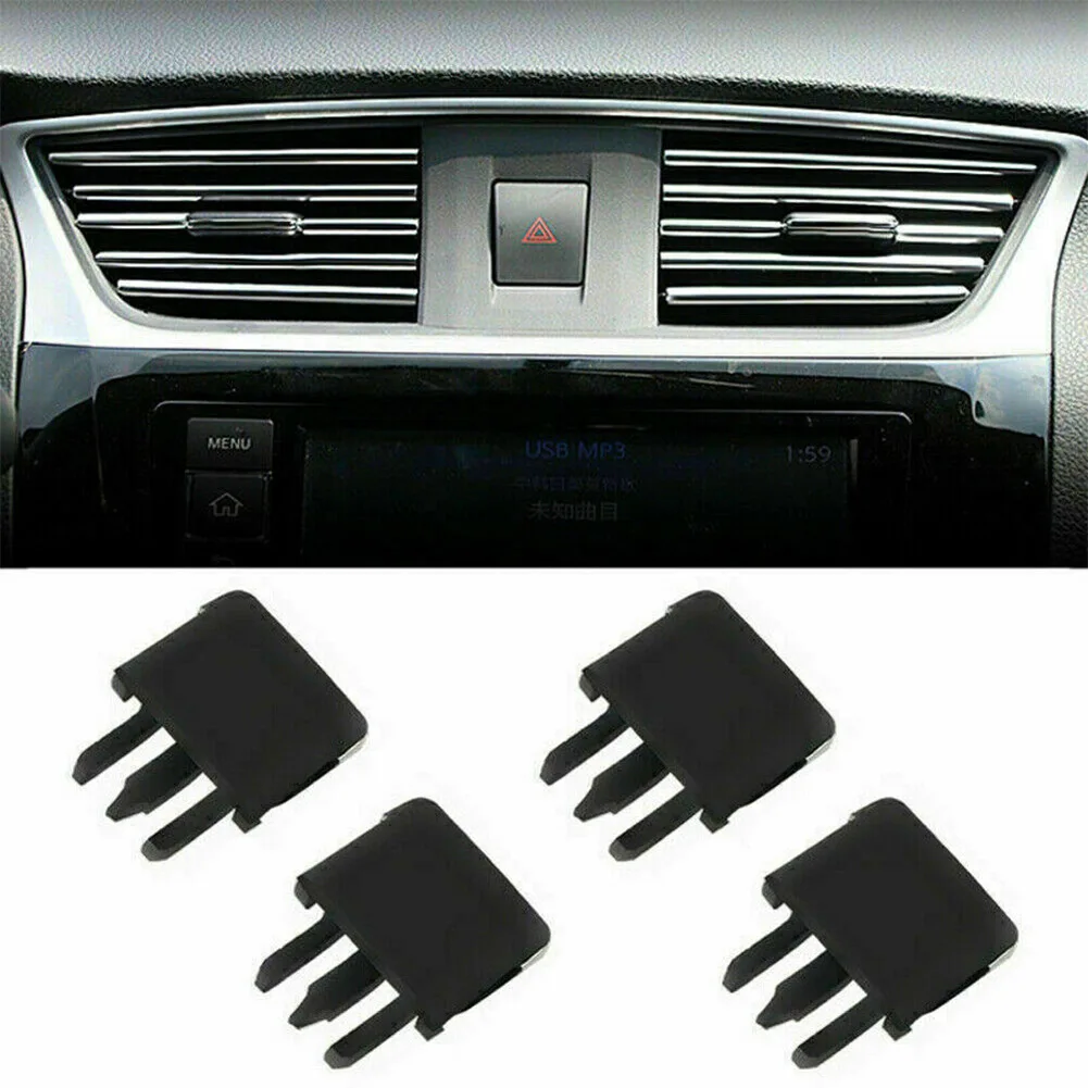 

Durable Useful Brand New Car Clips Spare Parts Universal 31.3mm X 34.2mm 8pcs 8x Black Car Vehicle Louvre Blade