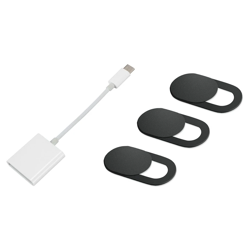 

Адаптер USB 3.1 Type C для кардридера SD SDXC с 5 шт крышкой камеры телефона компьютера камеры крышки объектива наклейки