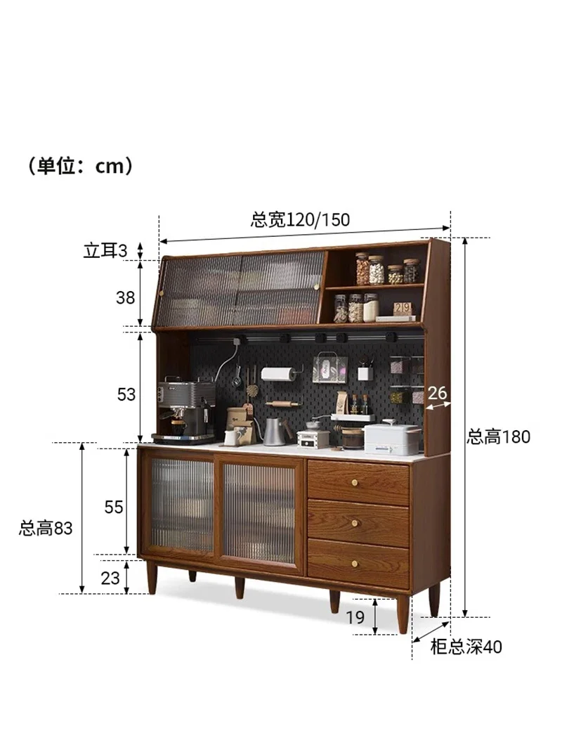 Современный дизайн винный шкаф конструкция из массива дерева буфет столовая