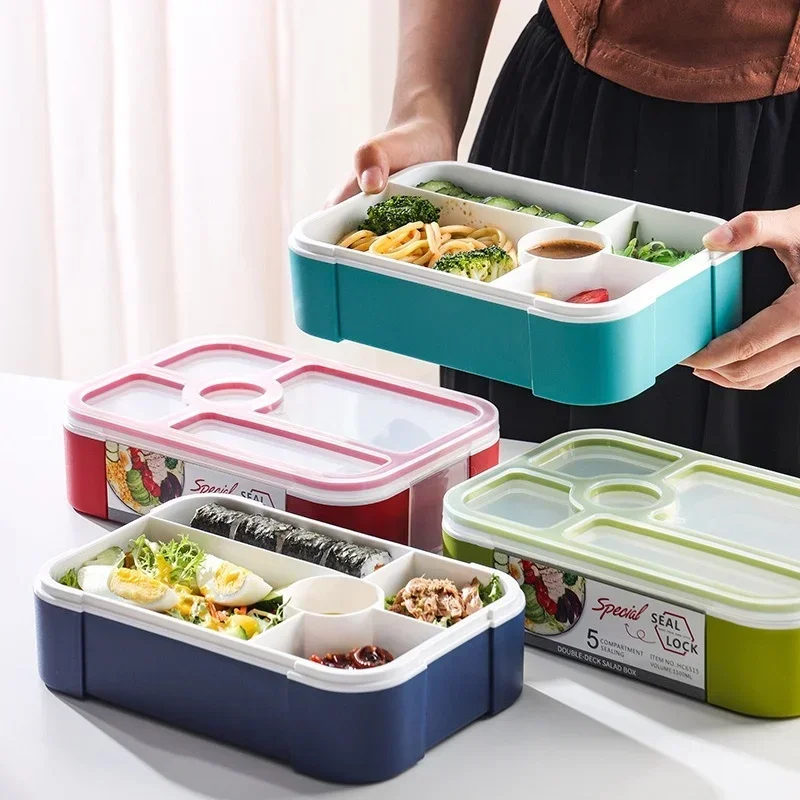 Герметичный Ланч-бокс Емкостью 1100 Мл С Разделенной Секцией