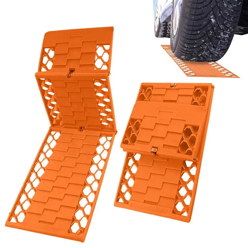 

Traction Mat Foldable Road Chews Tire Traction Device Car Escape Mat Recovery Traction Tracks Boards For Off-Road Truck Cars