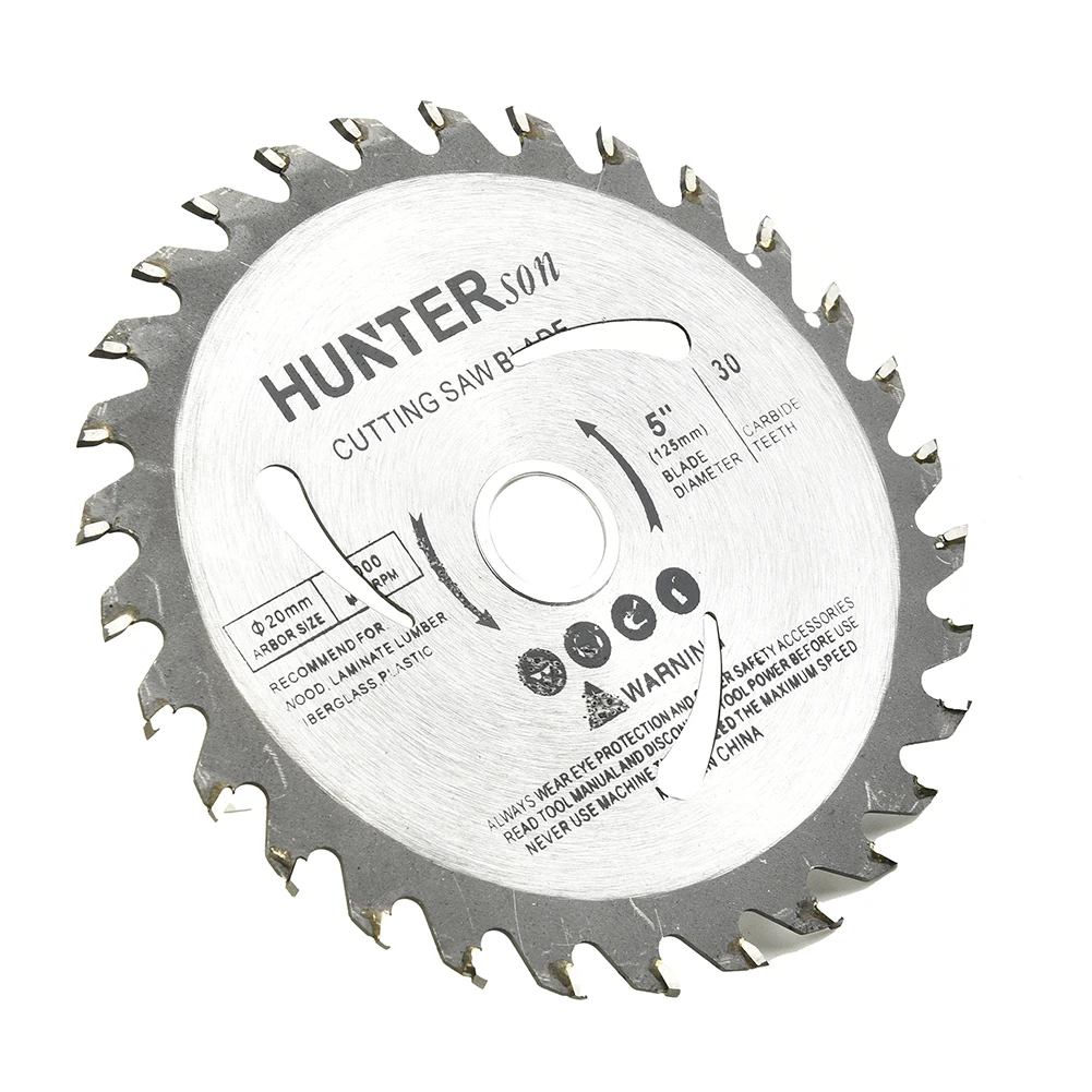 

1 Set 5inch 125mm Circular Saw Blade 30Teeth 20mm Bore Wood Cutting Disc 1pc Rotary Tool For Cutting Solid Wood Composite Board