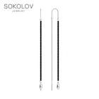 Серьги SOKOLOV из серебра с шпинелью, Серебро, 925, Женские, Серьги 2022 тренд, Оригинальная продукция