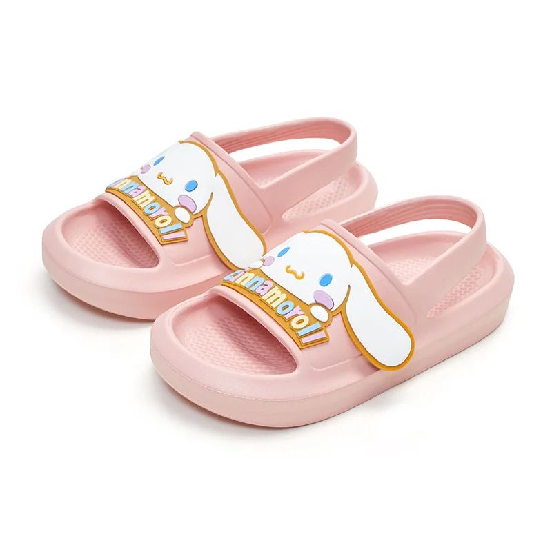 Фото Сандалии Sanrio для девочек, милые босоножки с мягкой подошвой, с изображением персонажа из аниме Kuromi Cinnamorol, не скользят, на улице №5