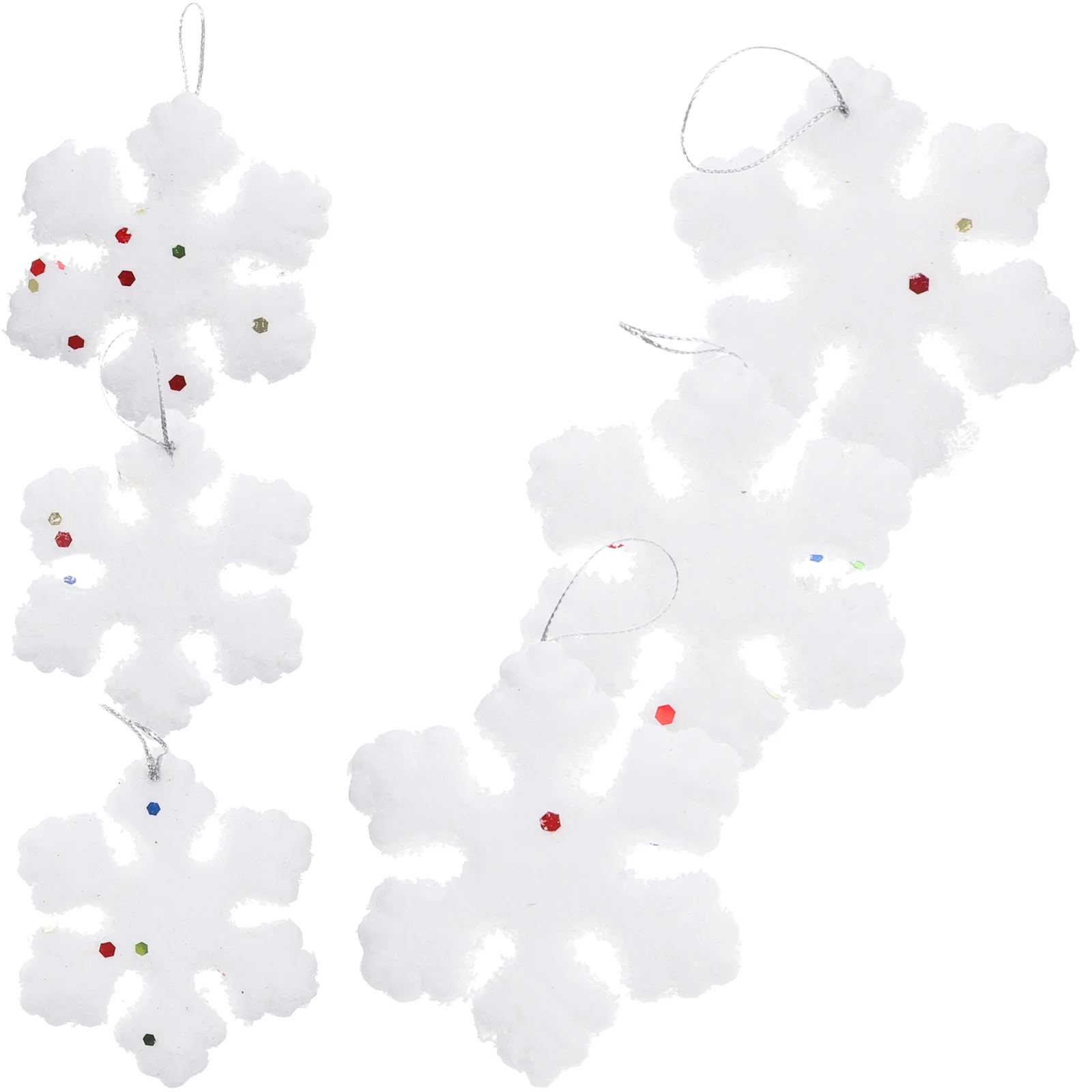 

6 Pcs Christmas Tree Ornaments Decor Xmas Pendant Hanging Decorate Foam Pendants Foams Snowflake
